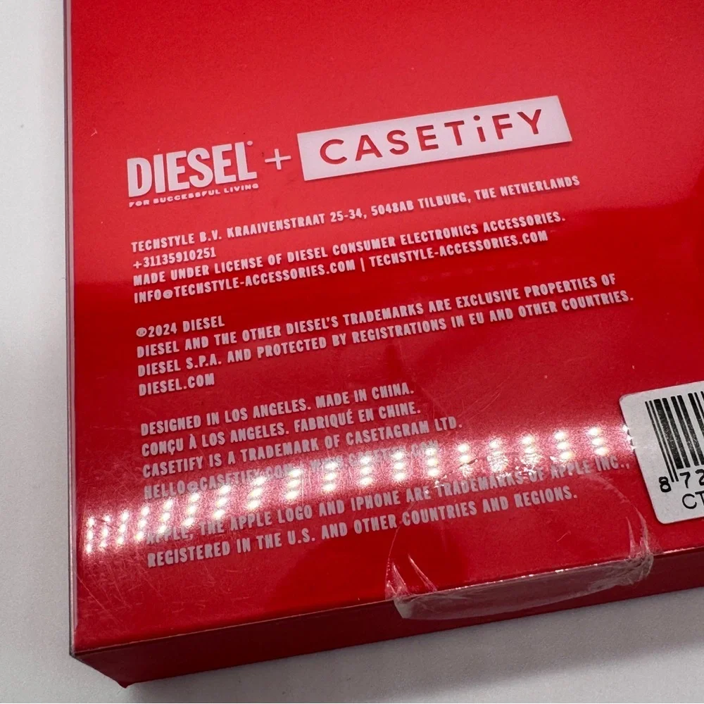 Diesel x Casetify Silver Metal Popup Stand Accessory For Magsafe Mobile Phone